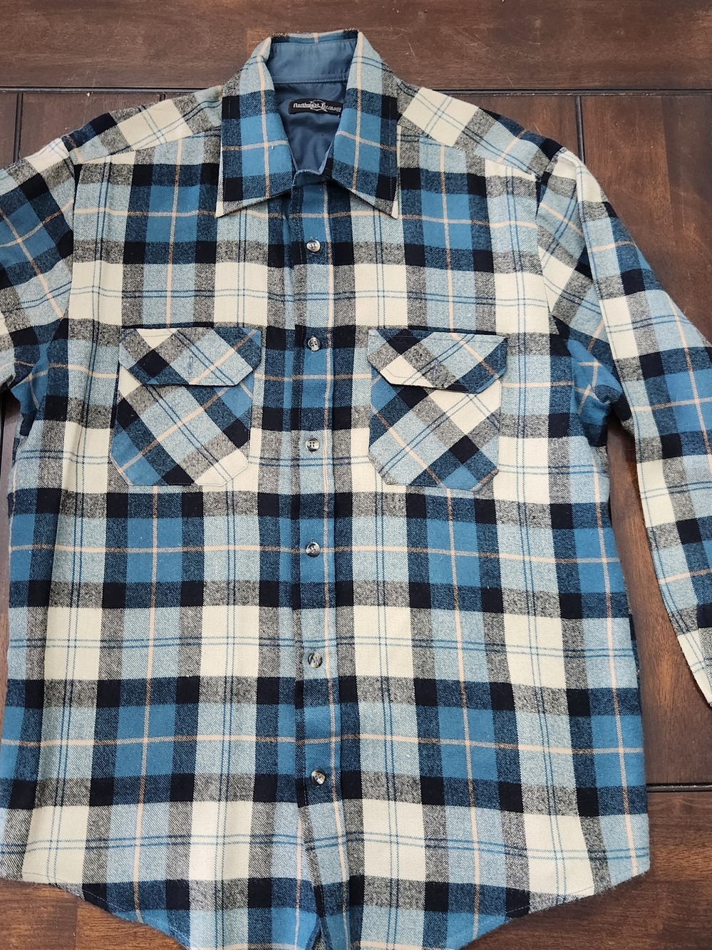 Northwest Territory Blue and White Plaid Button-Down Shirt